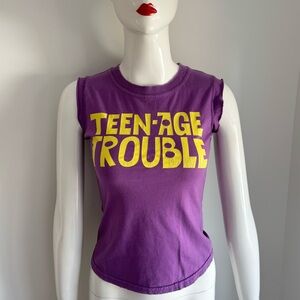 Authentic vintage Dsquared2 Y2K purple teenage trouble tank top